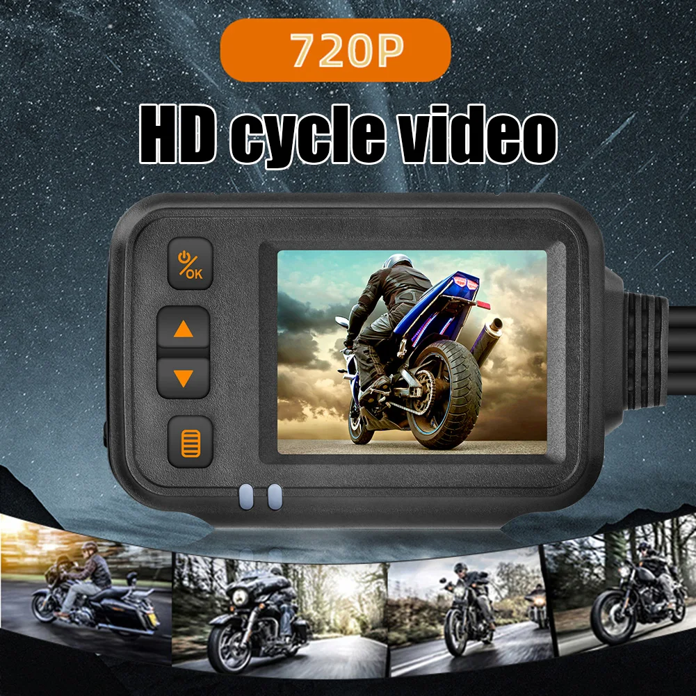 SE30 1080P Motorrad Dash Cam 2 zoll Display Vorne Hinten Dual Kanal  Motorrad DVR System Wasserdicht Sensor Parkplatz Monitor