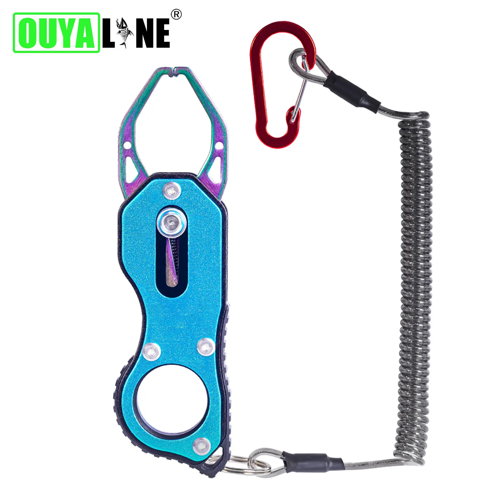 

New Ultralight Fishing Grip Portable Tackle Lip Clip Folding Gripper Hook Controller Adjustable Grabber Tool With Retention Rope