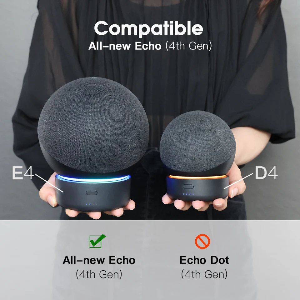 Amazon Echo (第4世代) チャコール2個ステレオペア可、バッテリー Amazon Echo (4th Generation, Charcoal) B07XKF5RM3 B&H Photo