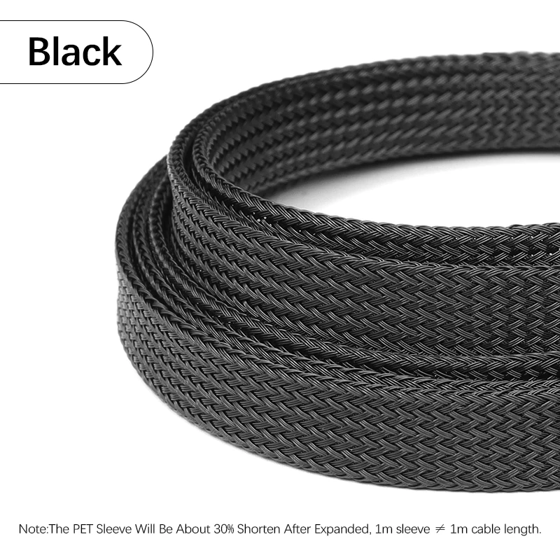 Expandable PET Braided Cable Sleeve - Wire Protection Sheath, Multiple Sizes Available