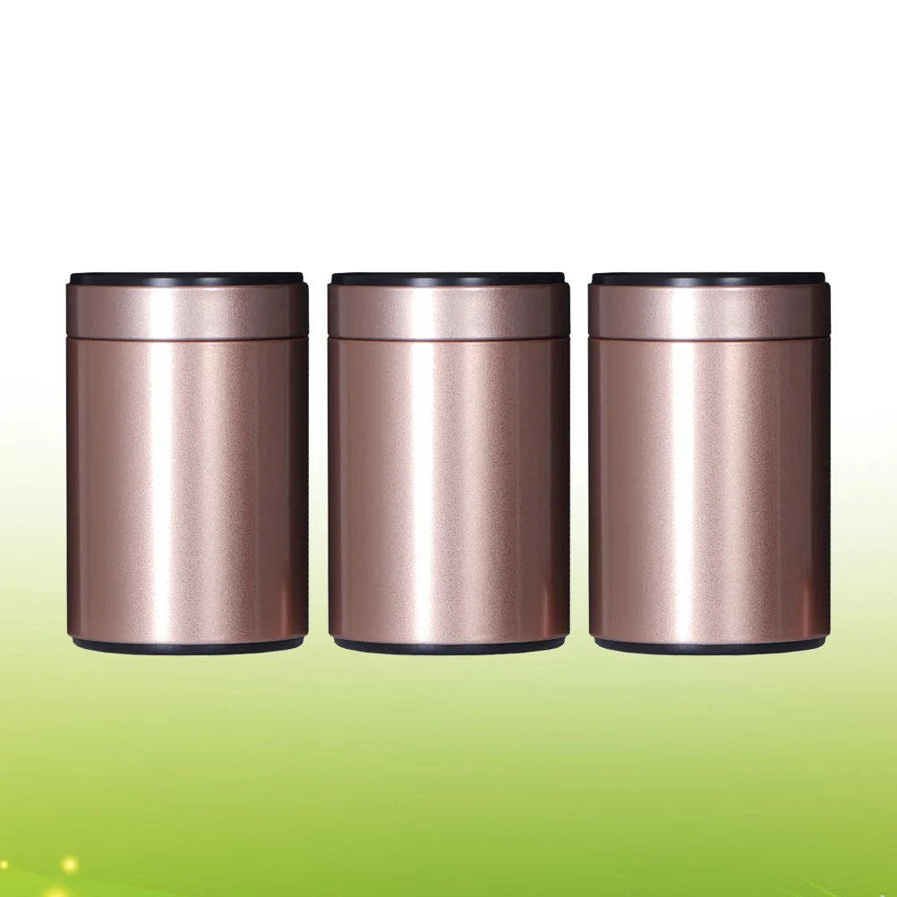

Candle Tins Stainless Steel Canister Sets Cereal Container Sugar Coffee Tea Flour Storage Black Size 125 Portable