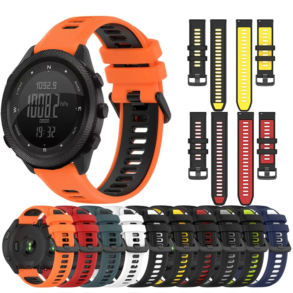 Enhanced Sports Silicone Strap - Quick Release 22mm Breathable Wristband Accessory