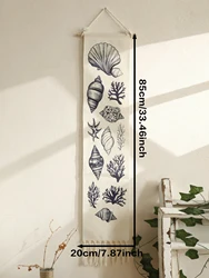 Boho Beach - Inspired Tassel Wall Tapestry - White Coastal Decor (Tapestry M02638)