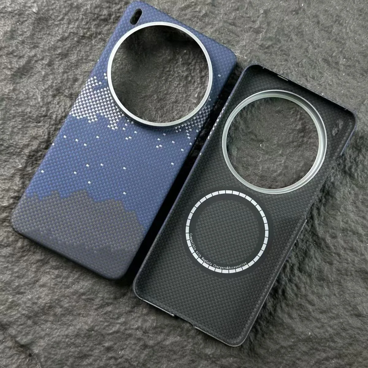 Premium Real Carbon Fiber Magnetic Phone Case – Sleek Aramid Fiber Cover with MagSafe Compatibility