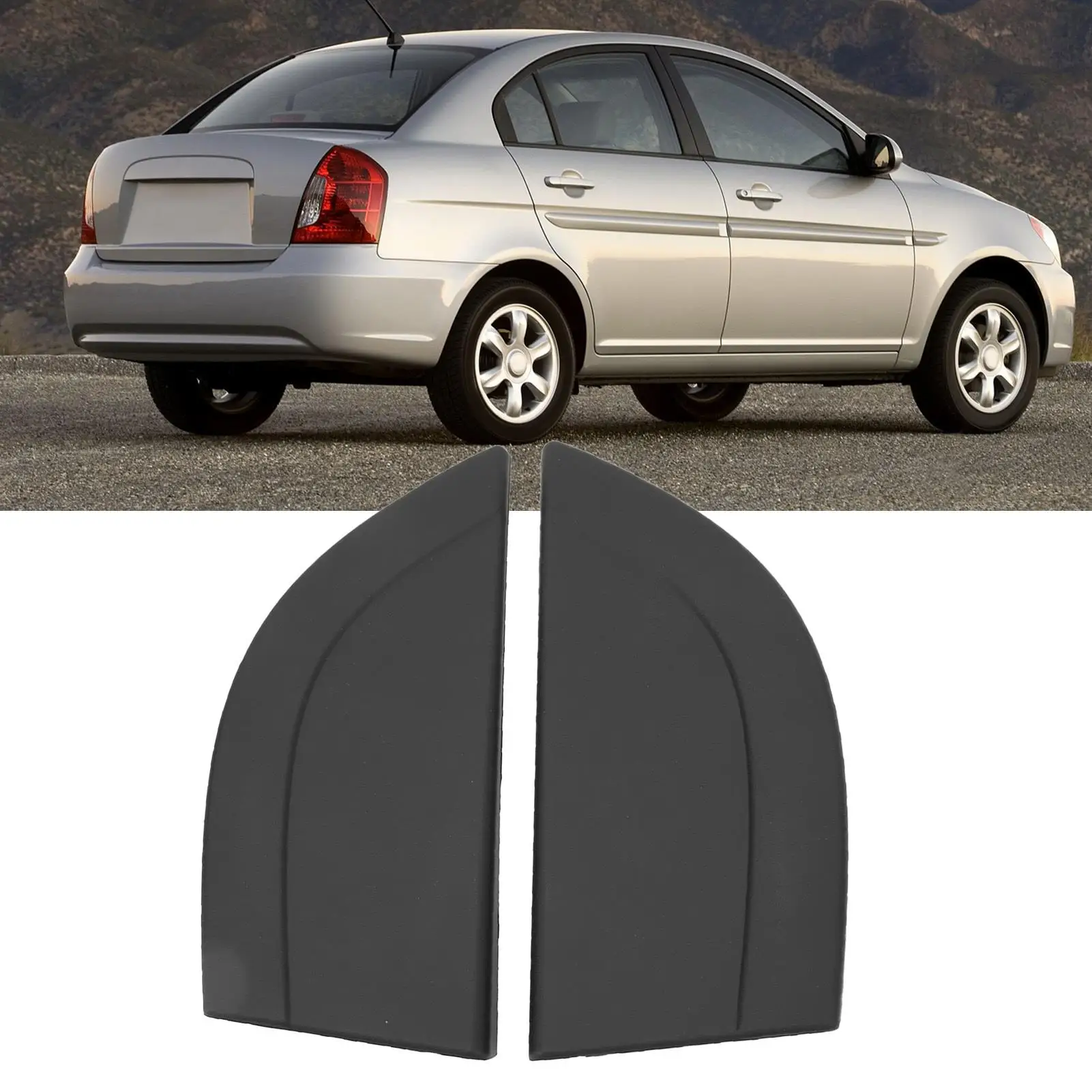 2pcs Rear Door Molding Left Right 838301E000 Replacement for Hyundai accent 2006 2007 2008 2009 2010