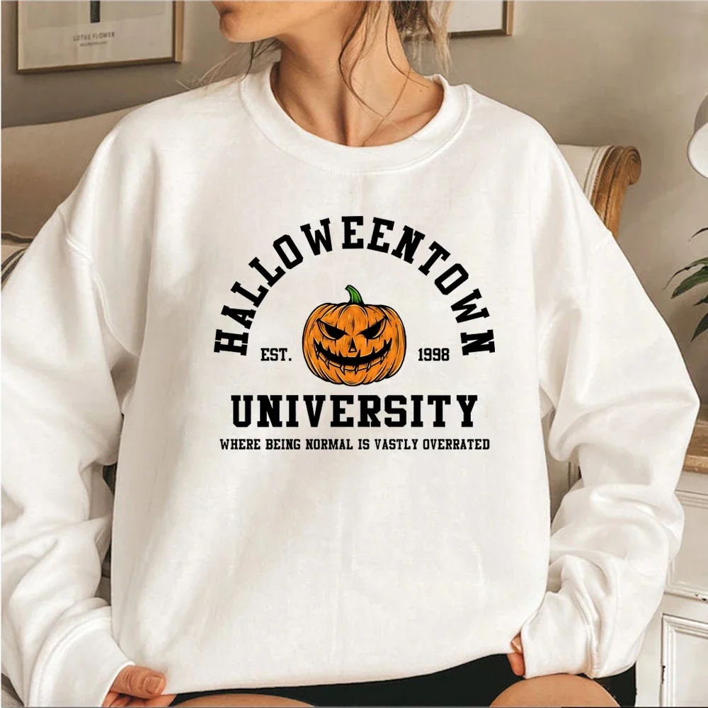 Vintage Halloweentown Sweatshirt Halloweentown Est 1998 Pullover Funny Halloween Town Fall Hoodies Pumpkin Halloween Sweatshirts 3