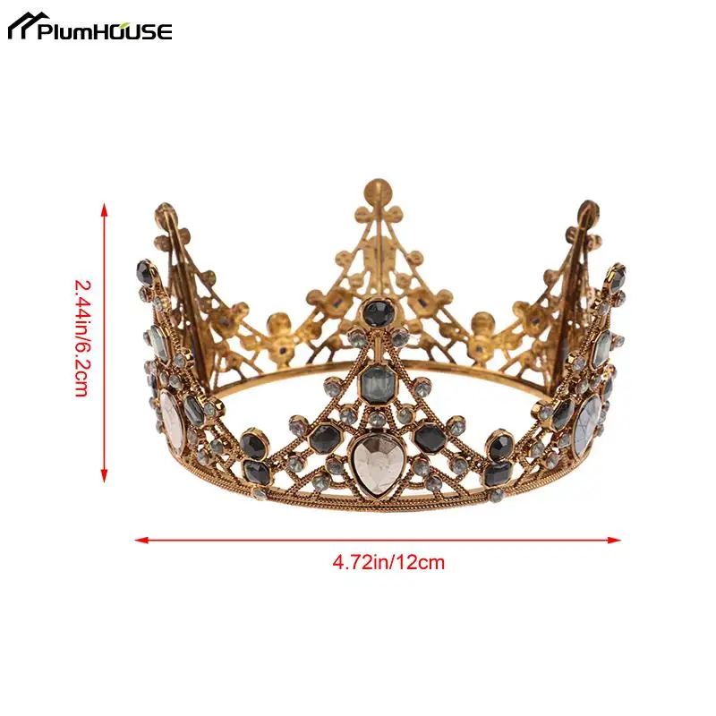Metal Crown Cake Topper Gold Color Cake Decorative Topper Wedding Princess Birthday Baby Dessert Decoration Flags 1Pc cake topper cake toppers