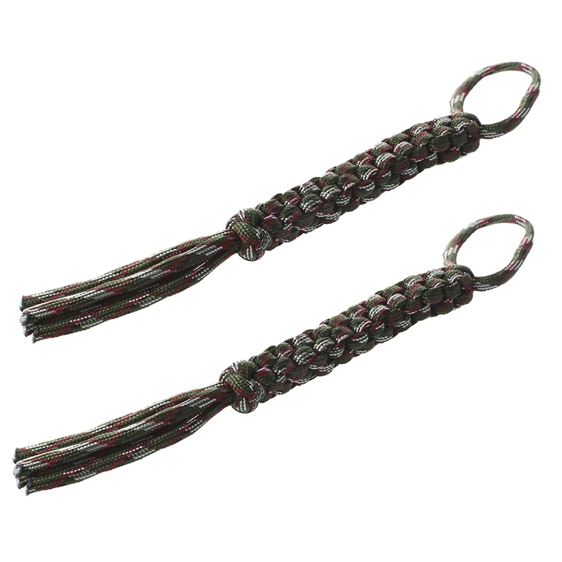 

2X Woodland Digital Camo Paracord Square Weave Knife Lanyard