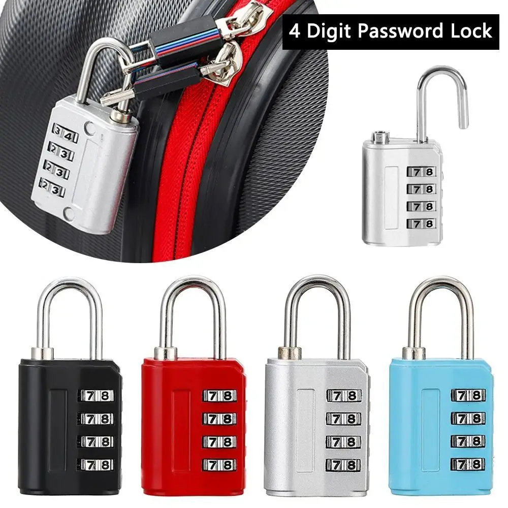 

Anti-theft 4 Digit Password Lock Portable Padlock Zinc alloy Dormitory Cabinet Lock Security Coded Lock Home