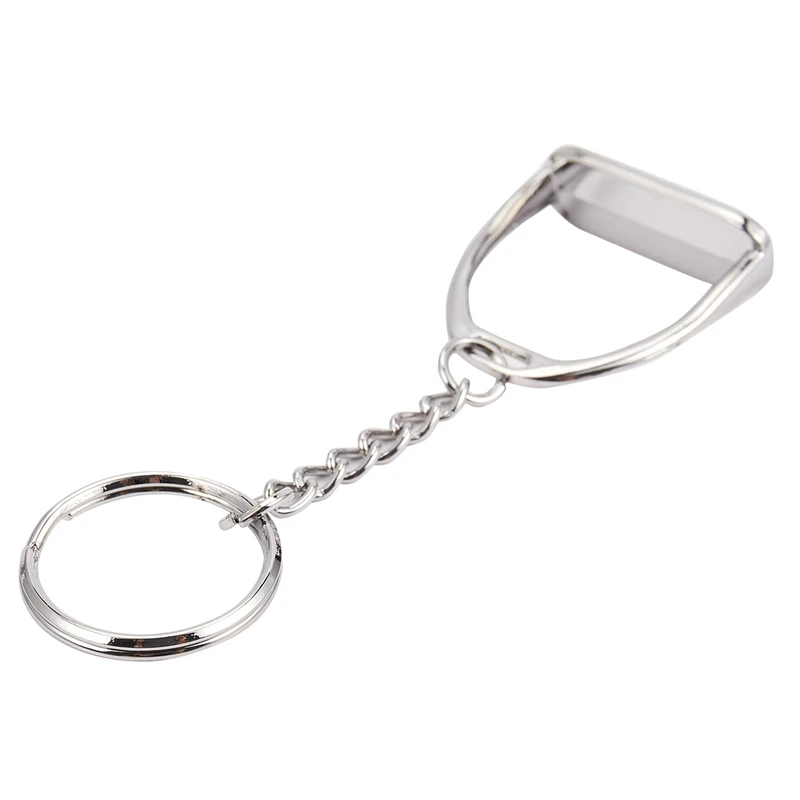 4Pcs Simple Elegant Design Western Stirrup Keychain Key Ring Hanger Tool For Men Women Equestrian Equine Horse Theme