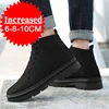 Men Boots Elevator Shoes Hidden Heels Canvas Heightening Shoes For Man Hidden Heels Increase Insole 10CM 8CM Sports Height Shoes 3