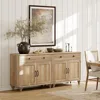 Buffet Cabinet with 4 Doors and 2 Drawers, Large Coffee Bar Table Wood Kitchen Storage Cabinets with Storage Cabinets Modern 4
