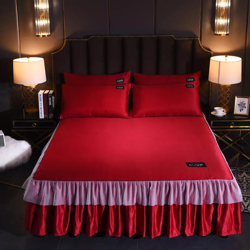 Double Bed Sheet Satin Bed Sheet Luxury Linen Linen Mattress Covers