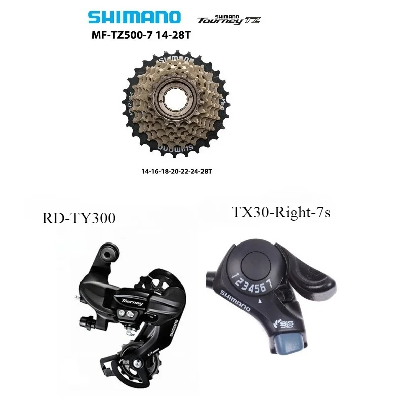 Tourney 6v 7v Groupset 6/7 Speed SL TX30 shifters RD TY300 Rear Derailleur MF TZ500 Freewheel for MTB Original parts SHIMANO