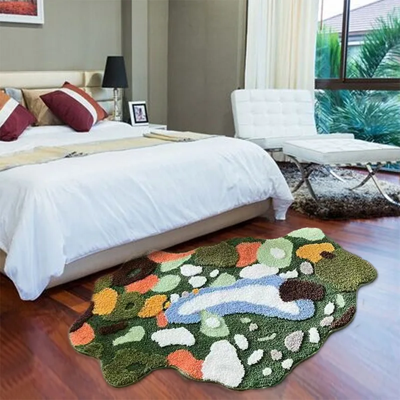 

Modern Moss Rug Fluffy Bedside Rug Kitchen Floor Rug Plush Bedroom Carpet Anti-slip Soft Rugs Door Mat Home Decoration