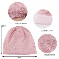 Winter Hats For Women Men Lace Rhinestone Breathable Turban Hat Windproof Warm Cap Female Beanie Hip Hop Bone Gorro Ponytail Hat 2