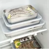 2/3Pcs Thickened Stainless Steel Tray Large Capacity Food Storage Pan with Lid Commercial Dish Tray Freshing Lunch Box Container 3