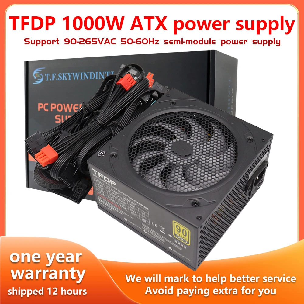 1000w Power Supply For Pc Active Pfc Pc Power Unit Server Source For