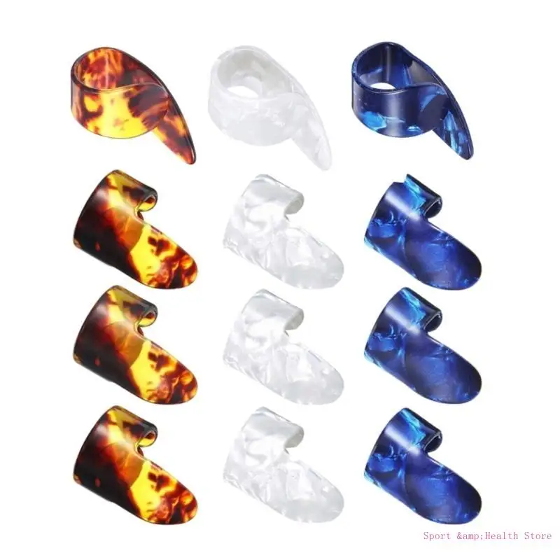 12Pcs Guitar Thumb Finger Picks Plectrum Mandolin Banjo Thumb Finger Picks