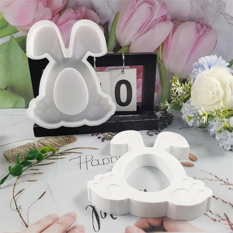 Easter Egg Holder Mold Hollow Bunny Soap Crafting Gypsum Molds Handmade Resin Craft Casting Resin Mold For Making Aesthetic Home