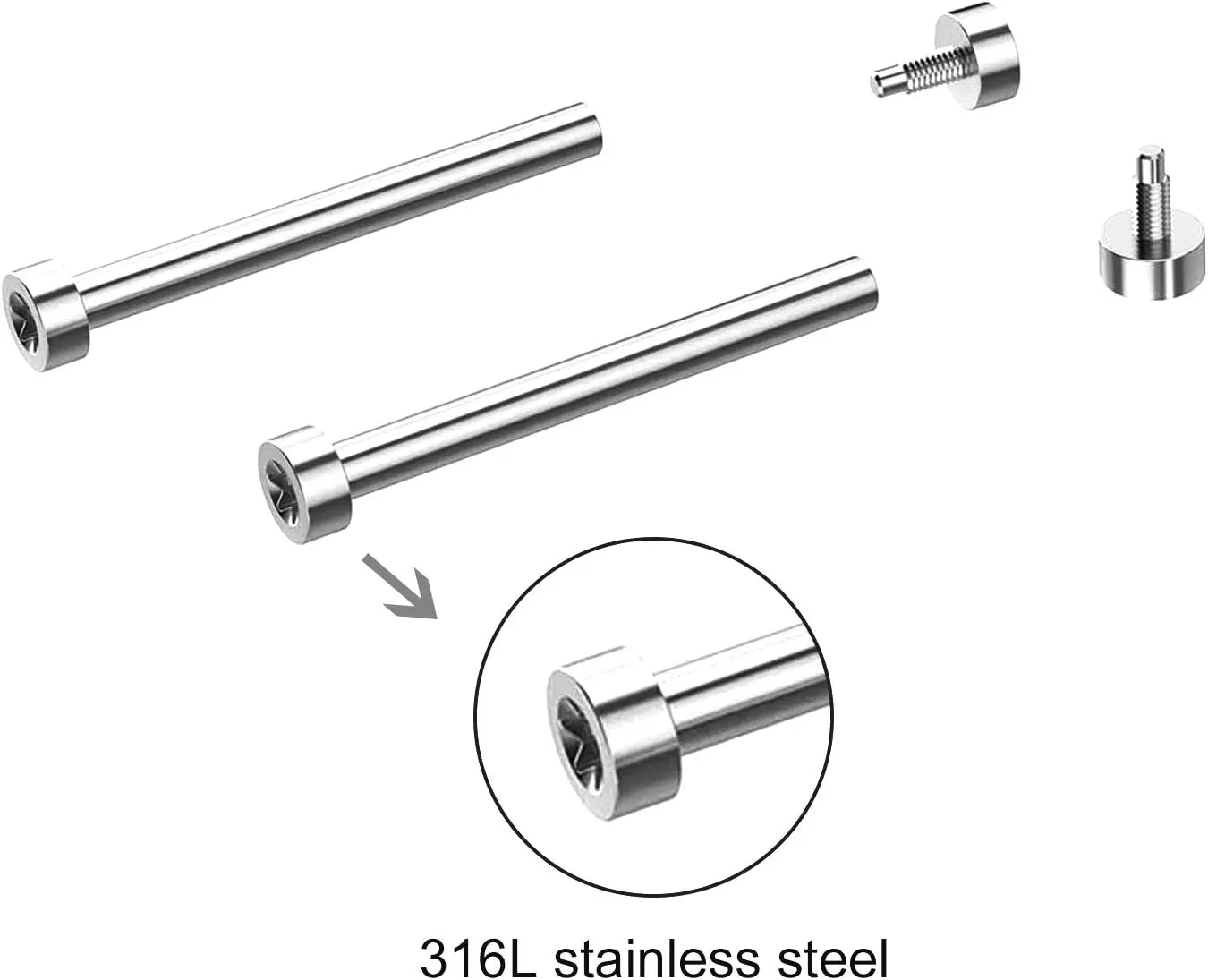 Screw and Screwdriver Set for Watch Band Adjustment and Repair