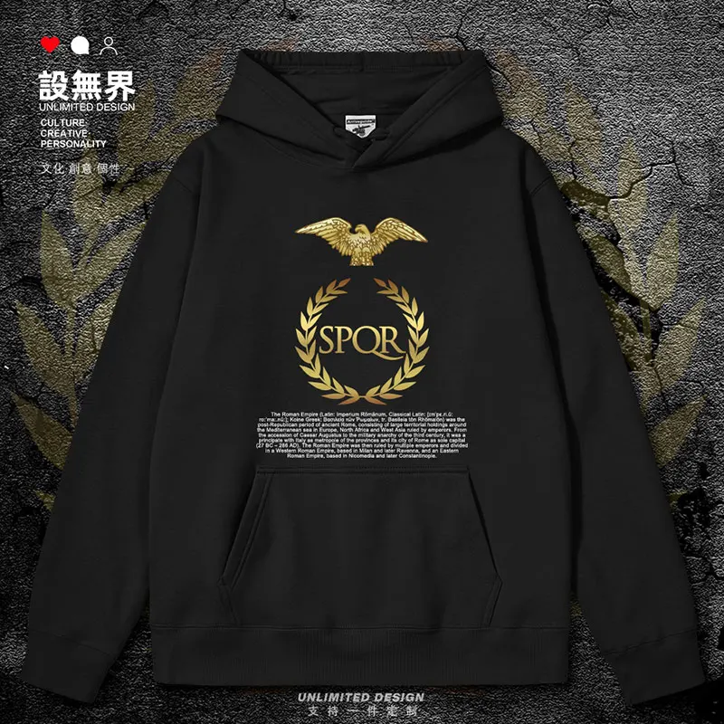 

Rome Empire Historical Civilization SPQR mens hoodies pullovers sports white Sportswear hoodie jerseys autumn winter clothes