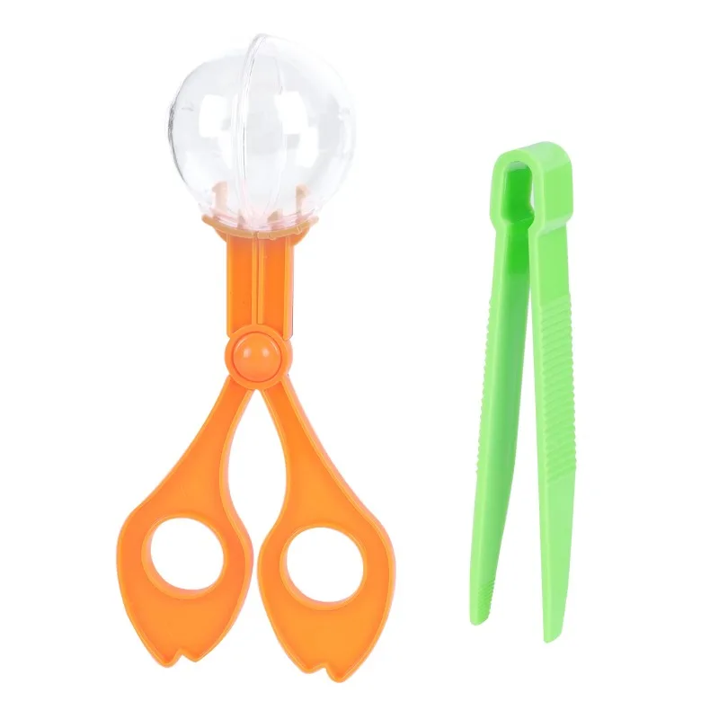 Plastic Nature Exploration Scissor Kids Tweezers Bug Scooper Handy Catcher Tong Set Plastic Tool Outdoor Clamp Catch Toddlers 3