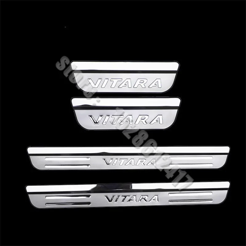 for Suzuki Vitara 2015-Stainless Steel Door Sill Rear bumper Protector Sill Threshold Welcome Pedal Stickers accessories car accessories,car sticker,car bumper guards