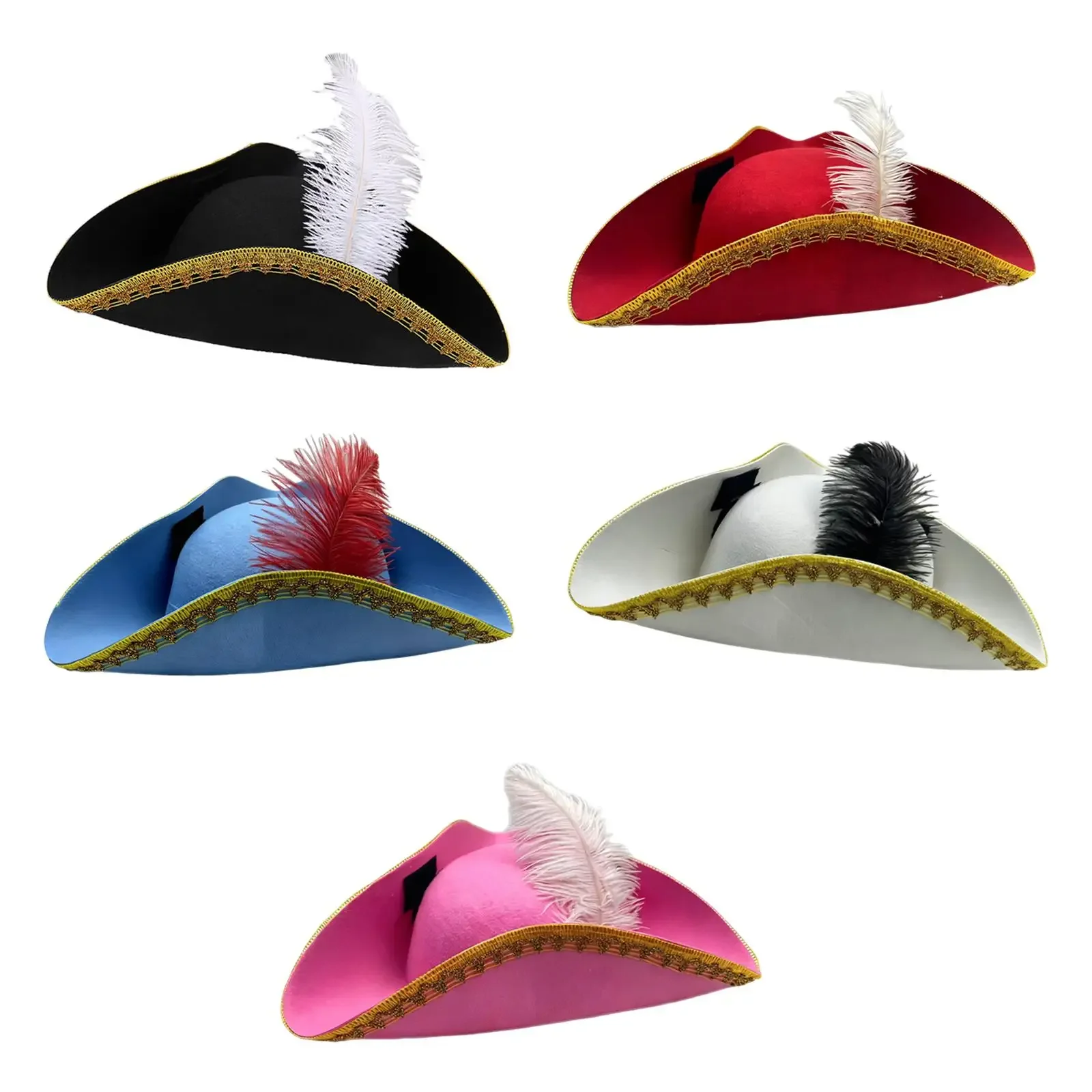 Retro Kreative Federn Piratenhut Cosplay Piratenmütze Kapitänshüte Halloween Karneval Party Kostüm Requisiten Feiertagsgeschenke – Detail 12