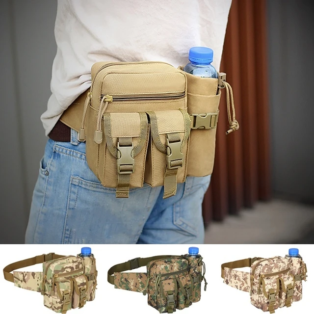 Riñonera informal táctica para hombre, bolsa impermeable, riñonera militar  para exteriores - AliExpress