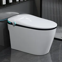 Luxury Smart Toilet with Bidet Seat Built-in, Intelligent Toilet Auto Open/Close Seat, Foot Sensor, LED Display,Night Light 1