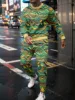 Retro Men's Round Neck Sports Set 3D Pattern Personalized Pullover Long Pants Sports Jogging Youth Fashion Set 5