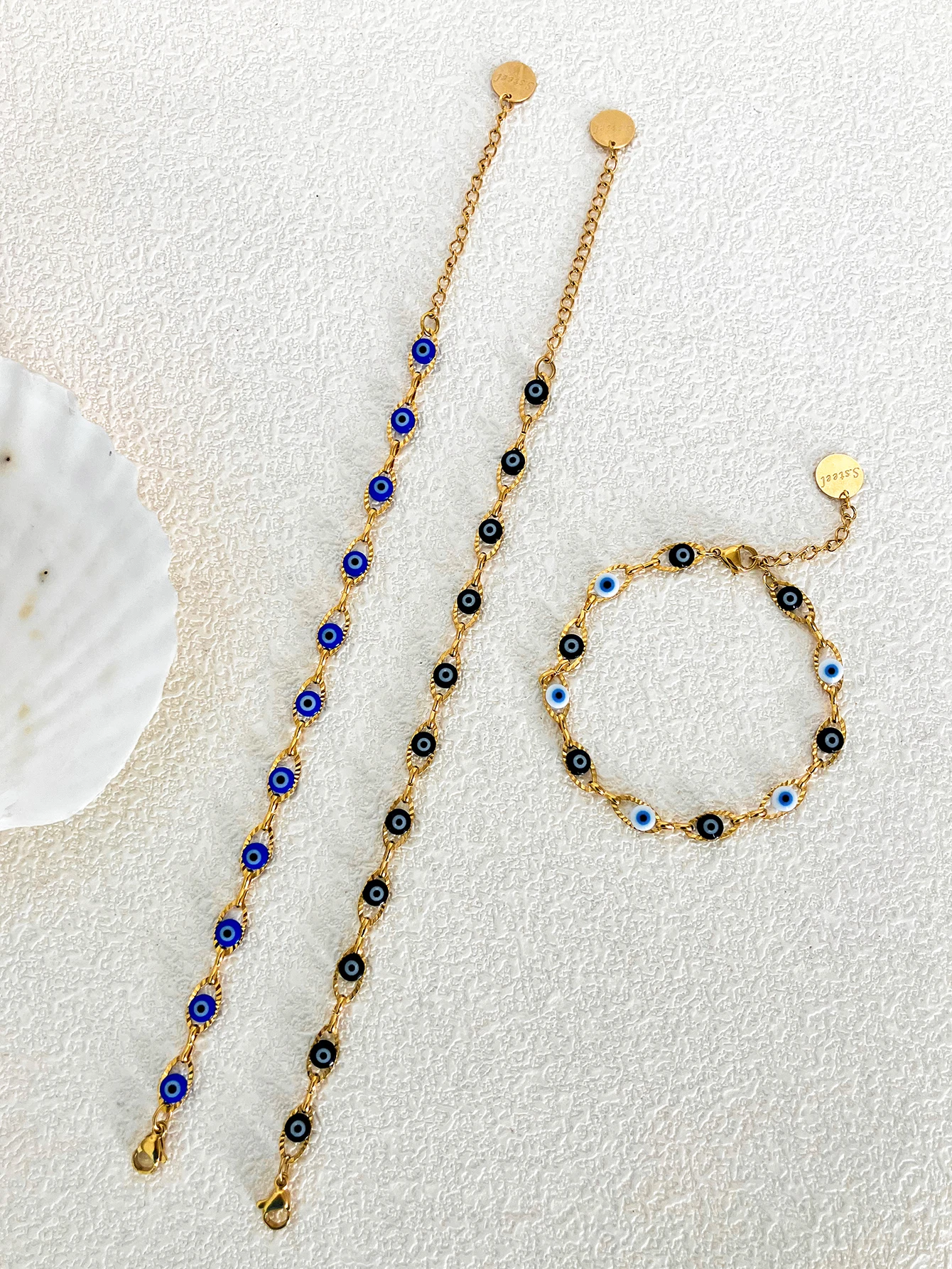 Высококачественный минималистичный женский браслет во французском стиле ретро с цепочкой из нержавеющей стали и застежкой-ког...