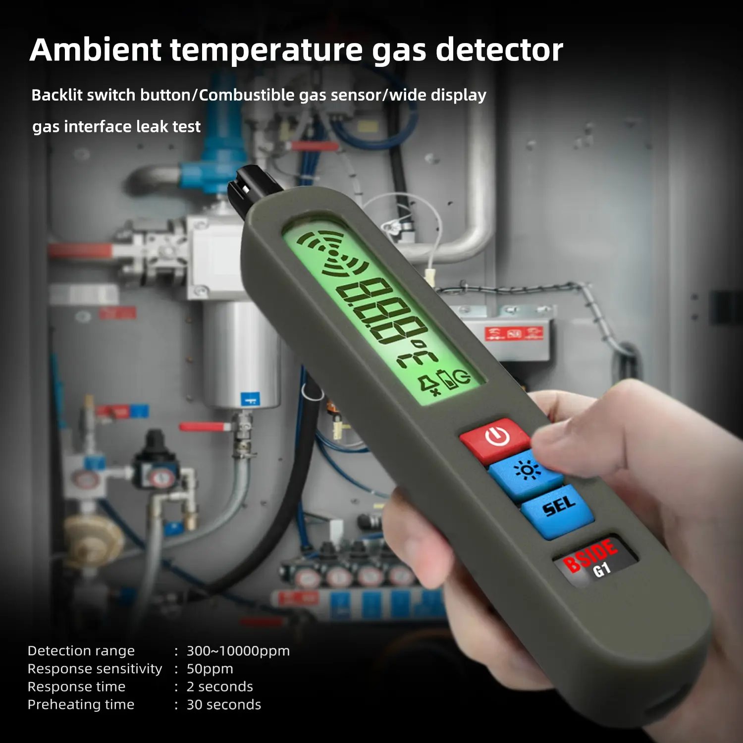 Gas Detector 1Set Portable Charging Model for Natural Gas Coal Leakage Alarm