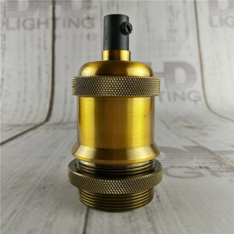 

Glossy black 50pcs/lot Factory Wholesale Price Vintage Retro Aluminum ceramic Socket Holder E26/E27 Lamps Base,CE/UL/110-240v