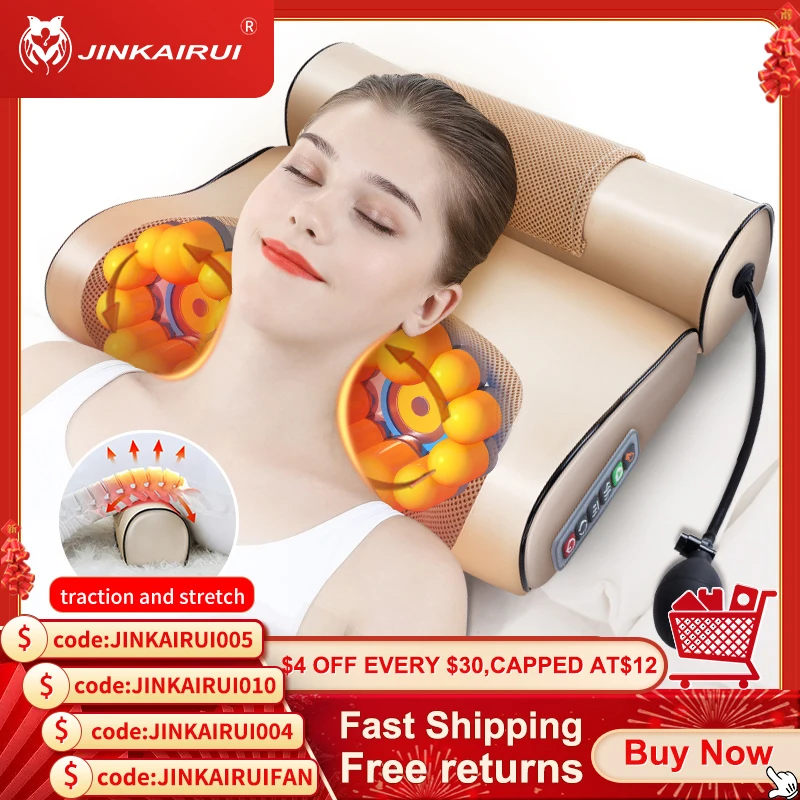 Electric Cervical Traction Massager Pillow for Neck and Shoulder Relief