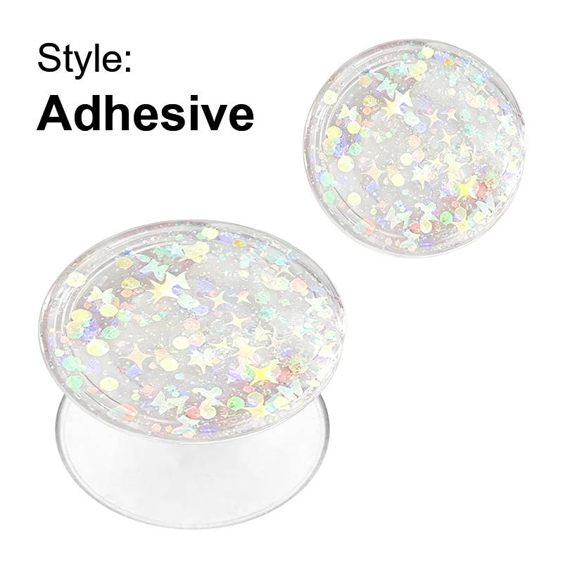 Glitter Foldable Phone Grip and Ring Holder with Adhesive