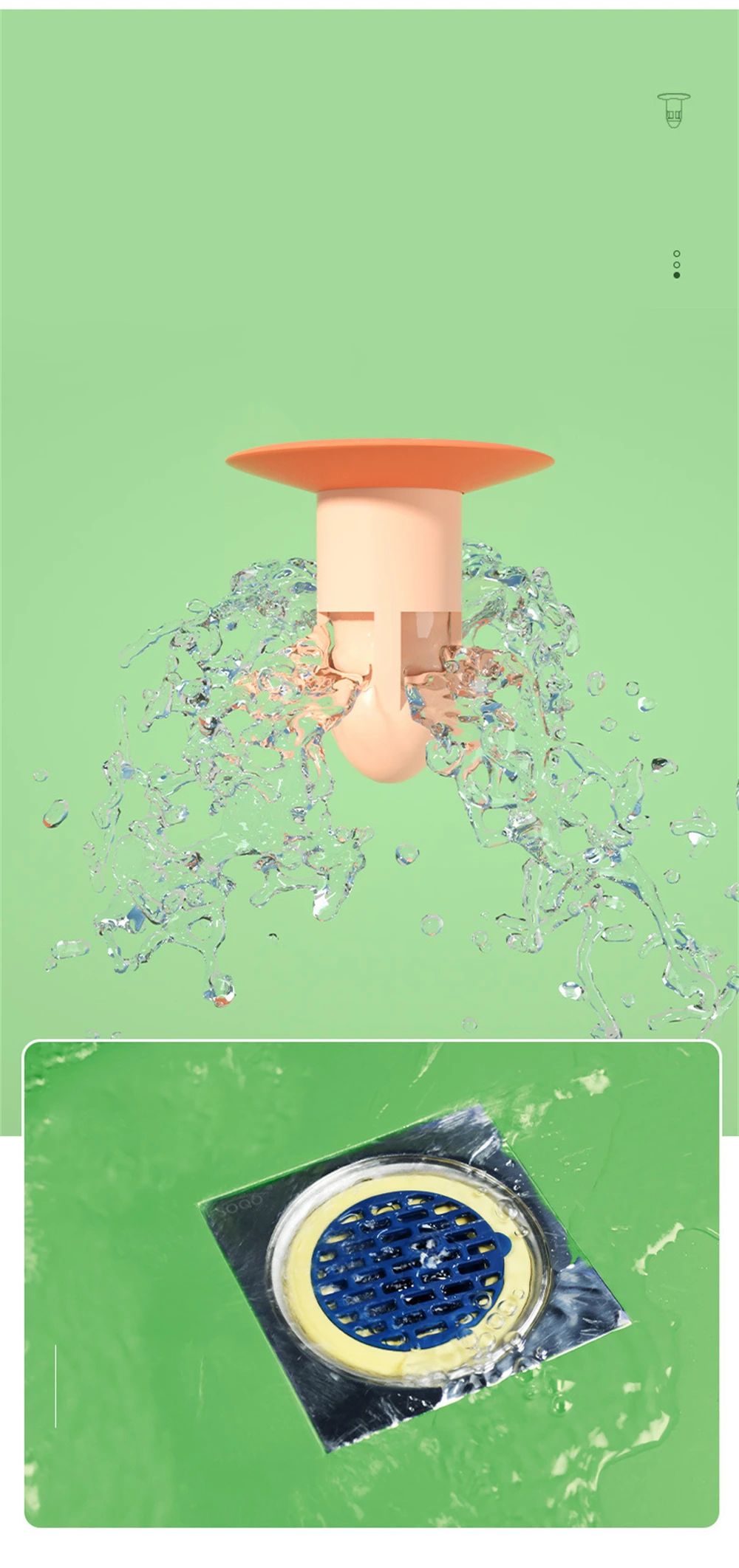 Description Picture 6 of itemBathroom Floor Drain Cover Insect And Odor Prevention Fast Drainage Product Shower Floor Strainer Cover Bathroom Accessories