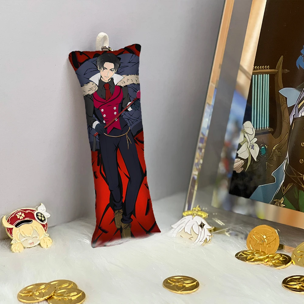 

Obey me Lucifer Key Ring Key Chain Pendant Anime Accessories Small Cute Body Pillow Double Side Bag Key Ring Pendants 2 Side