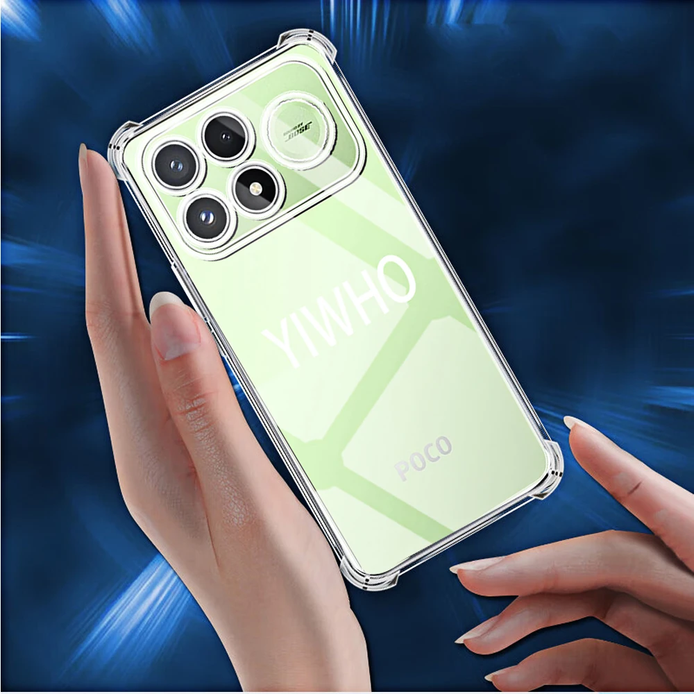 Shockproof Transparent Soft TPU Phone Case - Pack of 1-10, Clear