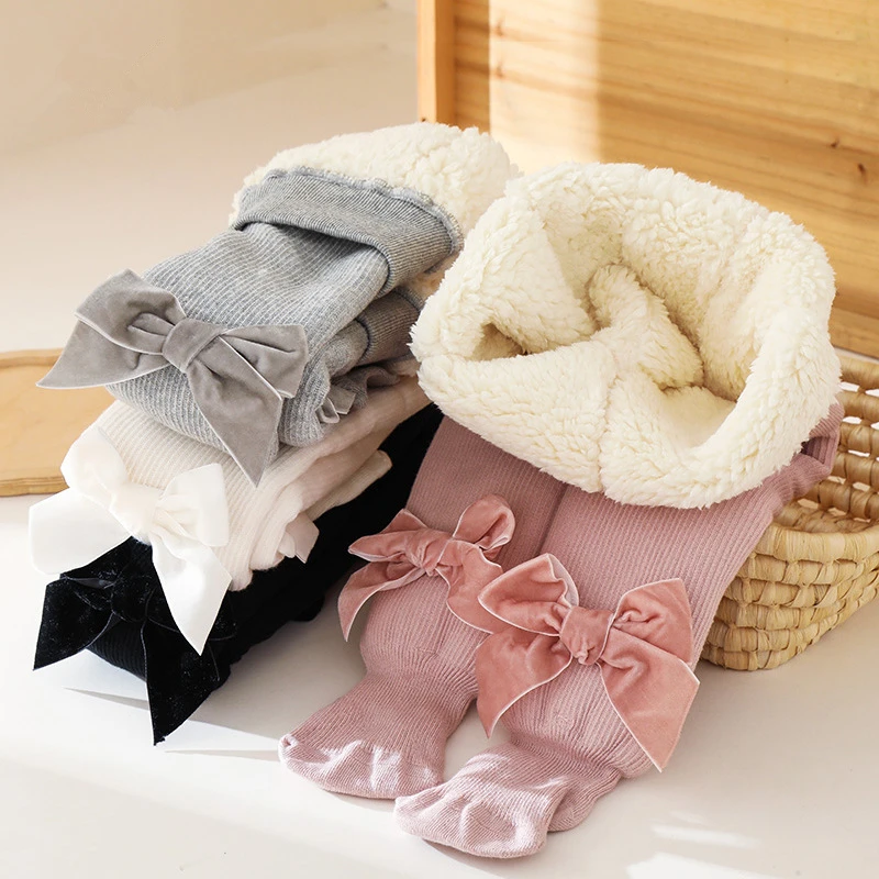 Kids Pantyhose Thicken Warm Solid For Girls 1-6Yrs