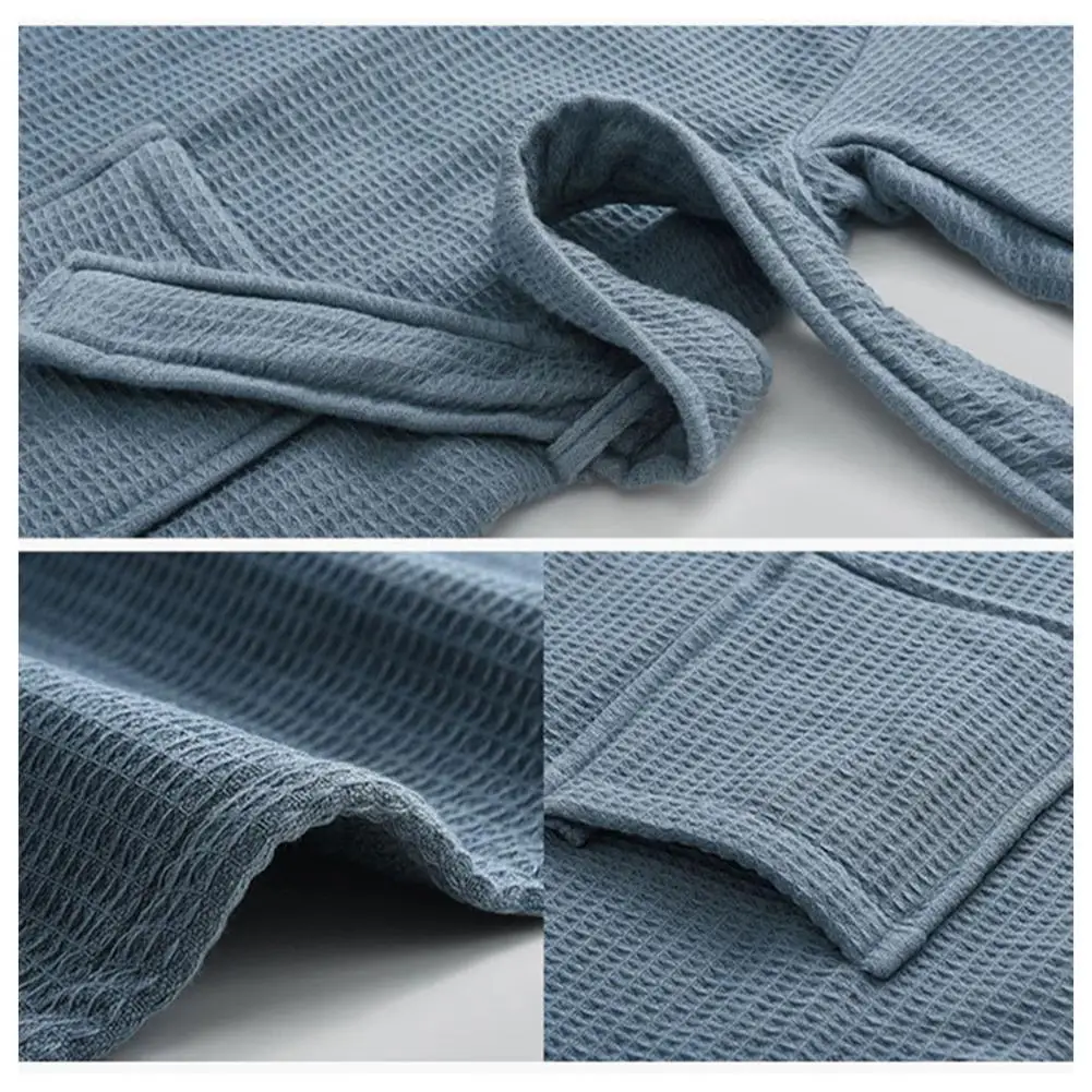 Kids Hooded Bathrobe Belted Thick Soft Water Absorbent Children Robe Solid Color Boys Girls Toddlers Robe Pajamas Sleepwear