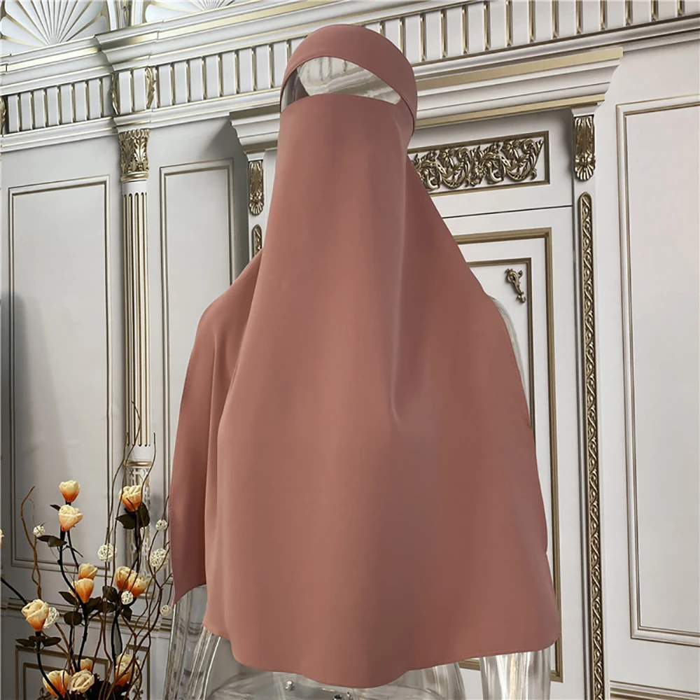 Niqab High Quality Nida Single Layer Ramadan Islamic Clothing EID Prayer Muslim Modest Women Hijab Khimar Jilbab Veil Niqab