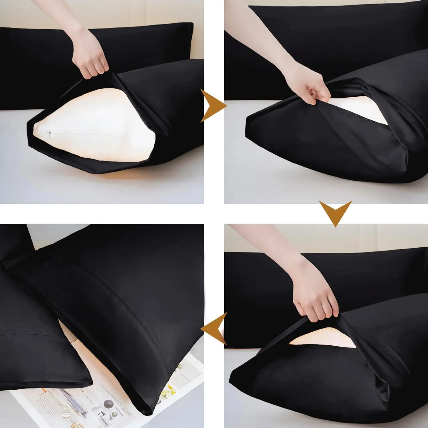 Basics Lightweight Super Soft Easy Care Microfiber Pillow case, Pack of 1, 30" L x 20" W, Pillows Not Included 3