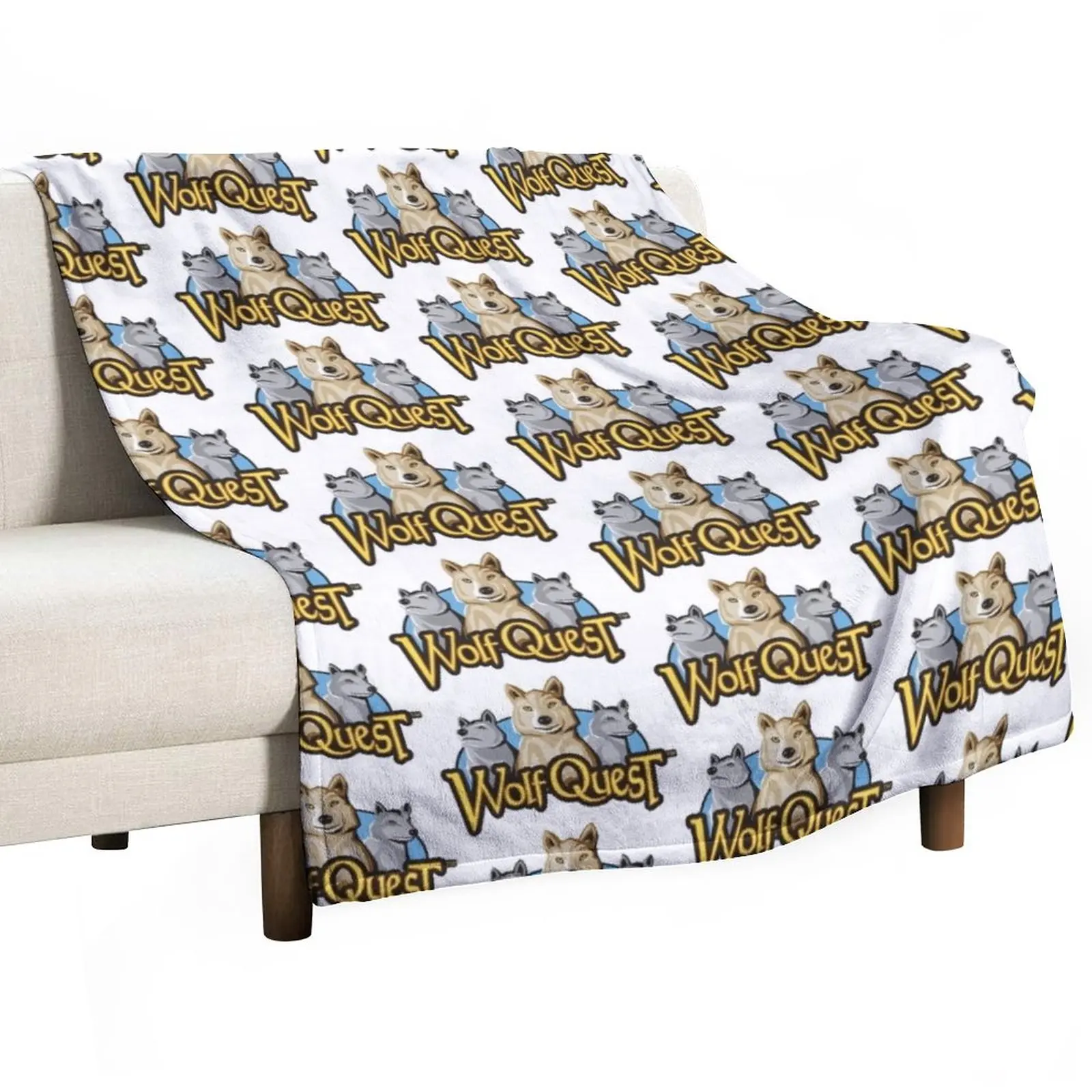 

WolfQuest Classic logo Throw Blanket Moving Blanket Thin Blanket Single Blanket