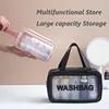 PU Women Travel Storage Bag Cosmetic Bag Makeup Bag Travel Organizer Bags Waterproof Washbag Transparent Cosmetic Cases 4