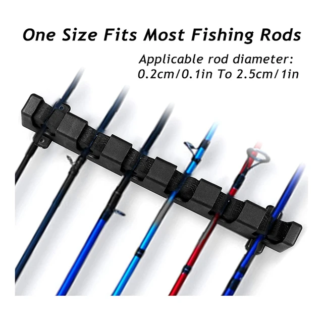 Fishing Rod Holders 6 Rod Rack Wall Mounted Vertical Rod Rack