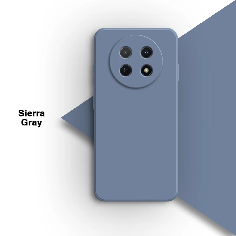 Solid Color Soft Liquid Silicone Phone Case - Simple Design Back Cover