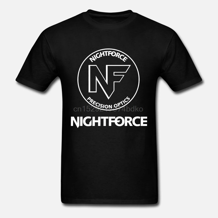 Мужская черная футболка Nightforce с логотипом прицела охоты стрельбы (2) |
