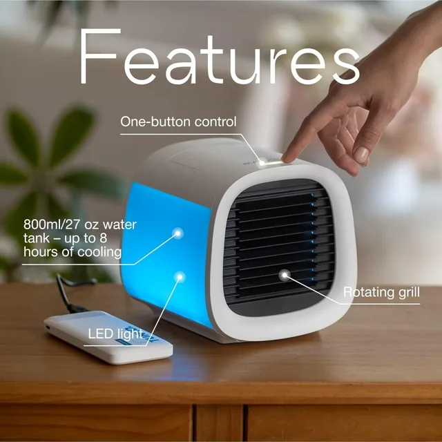 Portable Air Conditioners - Portable AC Unit - Small Personal Evaporative Air Cooler & Fan for Desk, Office, Car, Camping,White 1